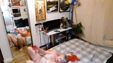 Brad wakes up with untouched tits his face buried between dawnskye55's big ass pawg