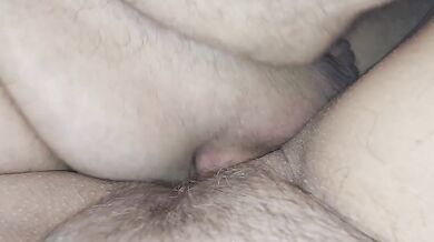 Hot milf stretched by big dick until gushing creampie