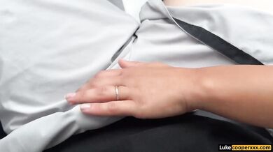 50 Shades of Cream Big Tits Amateurs Fucked Raw By Her Driver
