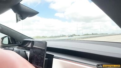 50 Shades of Cream Big Tits Amateurs Fucked Raw By Her Driver