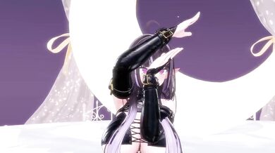 KPop MMD Nympho VTuber Gets Gagged Screwed Hard in Hentai Overwatch cosplay