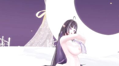 KPop MMD Nympho VTuber Gets Gagged Screwed Hard in Hentai Overwatch cosplay