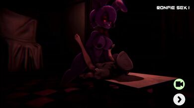 Bonfie the naughty bunny gets her tight cunt pounded hard and filled with cum in the NightGuard gallery
