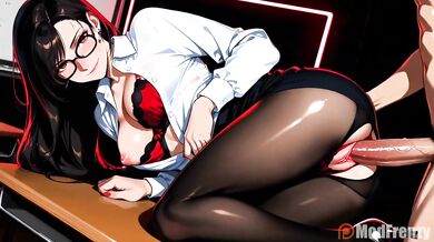 Teacher Tifa Lockhart Midnight Detention Hentai Hardcore Blowjob