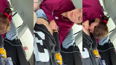 Sucked dick in car cum in mouth young student angel eyes wide