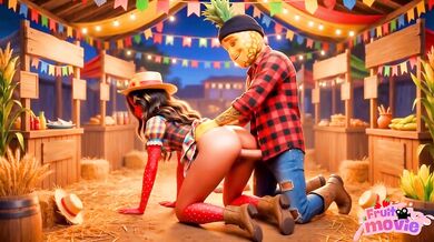 Moranguete gets railed at Festa Junina hardcore anal and pink pussy fucking