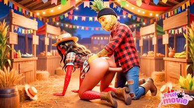 Moranguete gets railed at Festa Junina hardcore anal and pink pussy fucking