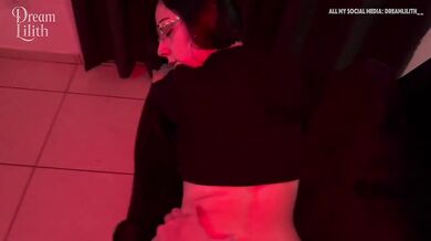 Latina girlfriend POV gagging on huge cock stuffed in tight culo