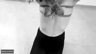 Small tits screaming loud while getting leash whipped raw and tight