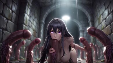 Huge growing tentacles destroy massive pussy in hentai monster fuck