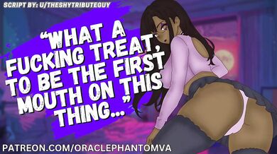 Your Big Booty Goth Roommate pops your cherry raw ASMR audio fuck