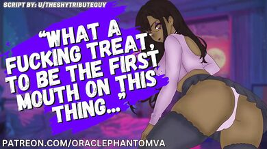 Your Big Booty Goth Roommate pops your cherry raw ASMR audio fuck