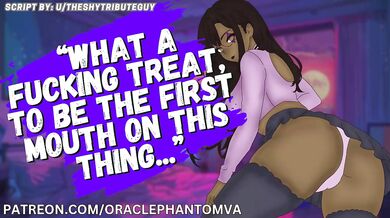 Your Big Booty Goth Roommate pops your cherry raw ASMR audio fuck