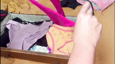 Milf panty drawer raided cum exploding fetish solo