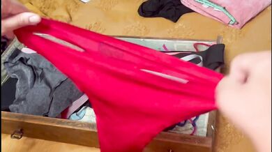 Milf panty drawer raided cum exploding fetish solo