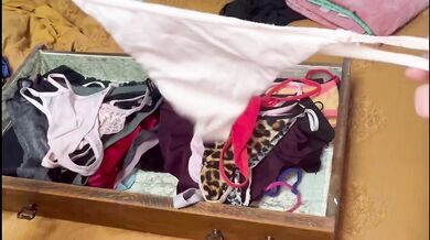 Milf panty drawer raided cum exploding fetish solo
