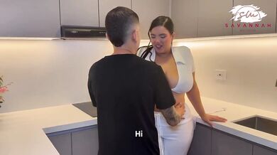 Latina nanny gets creampie pregnant on Father's Day mission