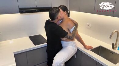 Latina nanny gets creampie pregnant on Father's Day mission