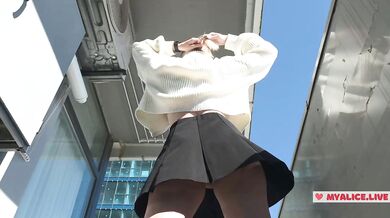 Bare Pussy Flashing Under Mini Skirt No Panties Russian Milf Public Tease