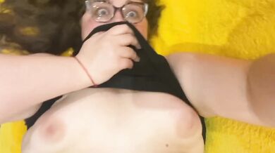 Nerdy girl with big tits gets face fucked missionary by stranger on first Tinder date