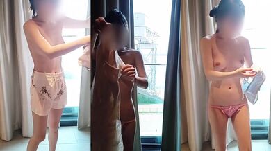 Japanese girl stripped bare in locker room exposed nudity solo