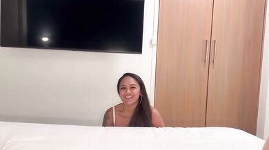 Asian hotwife rides my cock raw POV with new tits deep throat sloppy blowjob