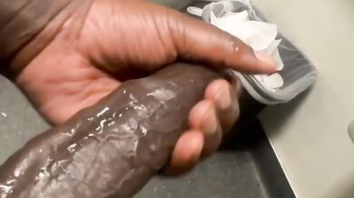 Almost caught beating off at work but BBC solo saved me