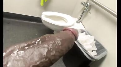 Almost caught beating off at work but BBC solo saved me