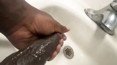 Almost caught beating off at work but BBC solo saved me