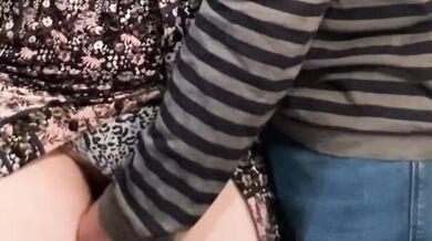 Stranger fingers my pussy under skirt in public till I cum hard