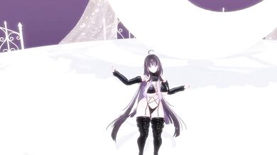Hentai elf VTuber stripped KPOP MMD pole dance ruined