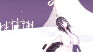 Hentai elf VTuber stripped KPOP MMD pole dance ruined
