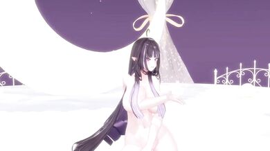 Hentai elf VTuber stripped KPOP MMD pole dance ruined