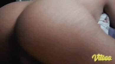 Skinny latina rides big dick dripping cum On camera