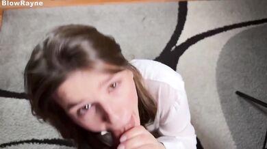 Office Slut Deepthroat Gushes Cum On Ahegao Face POV