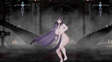 Elf VTuber stripped down in wild MMD hentai cosplay strip