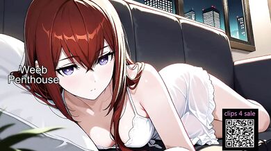 Makise Kurisu forced chaste metal slave gets throat fucked while gagged