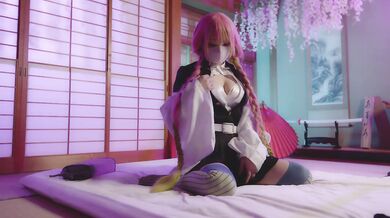 Jirai Kei demon slayer cosplay solo orgasm big tits OnlyFans