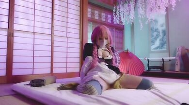 Jirai Kei demon slayer cosplay solo orgasm big tits OnlyFans