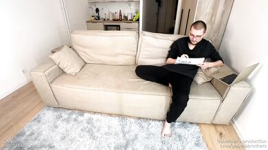 Young Russian anal fucked raw by amateur husband rough sex creampie