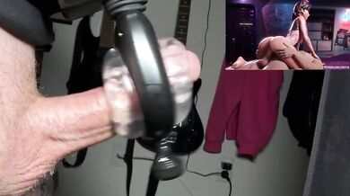 Omen Bunny Explodes Wet Orgasm While Fortnite Porn Plays Masked