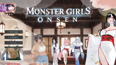 Creaming a sexy fox girl monster onsen with her big ass and wild bondage