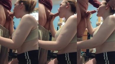 Face Fucked Covered in Cum Deep Throat Blowjob