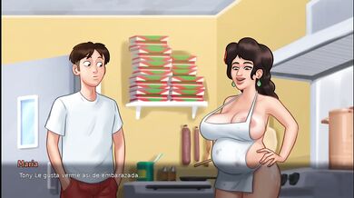 Maria’s summertime saga choked by milf pregnancy hentai update
