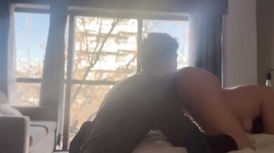 Busty blonde squirts all over my big dick in wild doggy sex