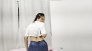 The exhibitionist wife gets plugged while she plays with her toys