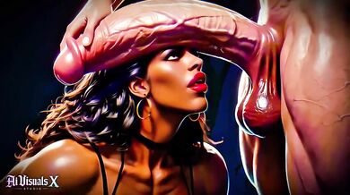 Ebony MILFs worshipping BIG White cocks deepthroat slurping ASMR fantasy
