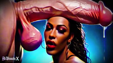 Ebony MILFs worshipping BIG White cocks deepthroat slurping ASMR fantasy