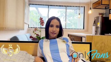 Argentina Mundial slut takes massive cock deepthroat after wild World Cup bet