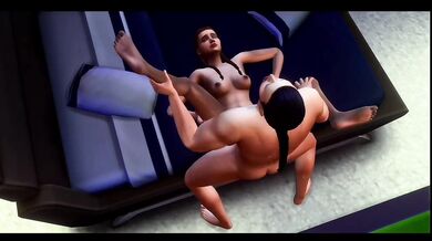 Her eyes flare as cocks vanish in the dark while she gets wrecked raw by milf stepmom Sims 4